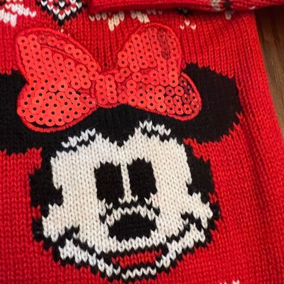 NWT Disney Mickey and Minnie Christmas Holiday hat and sweater set. Size 4T - Picture 3 of 10